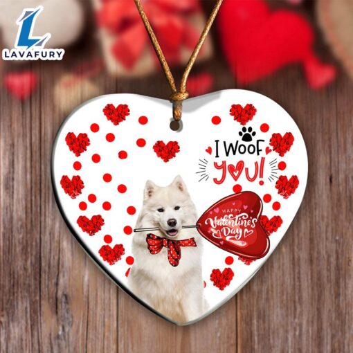 Christmas 2024  Samoyed Happy Valentine’s Day Ornament, Gift For Christmas