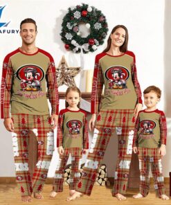 San Francisco 49ers Pajamas Personalized Your Name NFL And Mickey Mouse Pajamas  Gift For Christmas