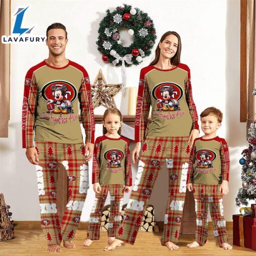 San Francisco 49ers Pajamas Personalized Your Name NFL And Mickey Mouse Pajamas  Gift For Christmas