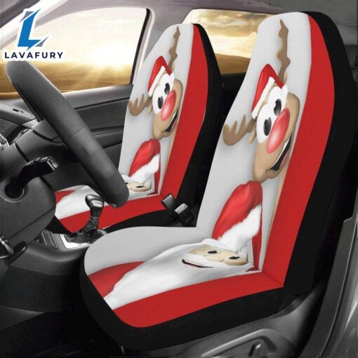 Santa Claus And The Red Nosed Reindeer Car Seat Covers  Car Decor