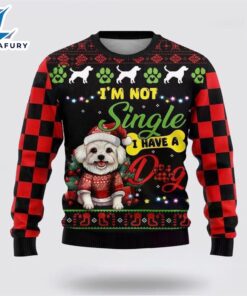 Santa Maltese Dog Ugly Christmas Sweater For Men And Women  Gift Dog Loves