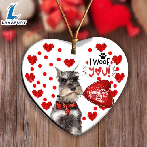 Christmas 2024  Schnauzer Happy Valentine’s Day Ornament, Gift For Christmas