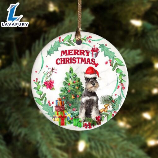 Christmas 2024  Schnauzer Tree Merry Christmas Ornament, Gift For Christmas