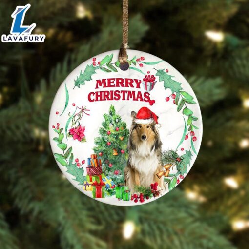 Christmas 2024  Scotch-Collie Tree Merry Christmas Ornament, Gift For Christmas