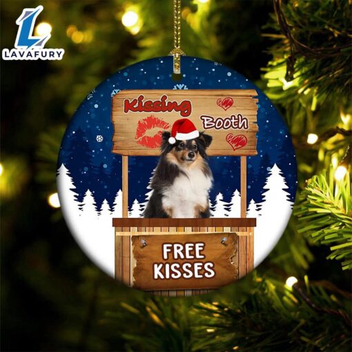 Christmas 2024  Shetland Sheepdog Kissing Booth Christmas Ornament, Gift For Christmas