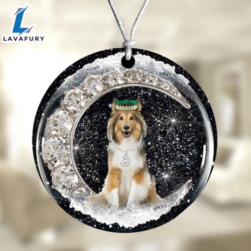 Christmas 2024  Shetland-Sheepdog With Crown Diamond Ornament, Gift For Christmas