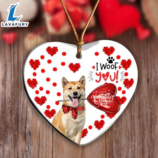 Christmas 2024  Shiba Inu Happy Valentine’s Day Ornament, Gift For Christmas