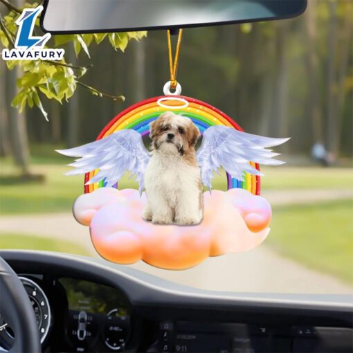 Shih-Tzu With Angel Wings Memorial Ornament, Gift For Christmas Dog Loves