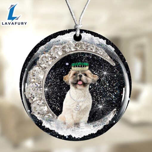 Christmas 2024  Shih-Tzu With Crown Diamond Ornament, Gift For Christmas