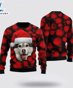 Siberian Husky Ornament Christmas Ugly Christmas Sweater For Men And Women  Gift Dog Loves