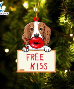 Springer-Spaniel Free Kiss Christmas Ornament,…