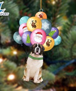 St Bernard With Balloons Christmas…