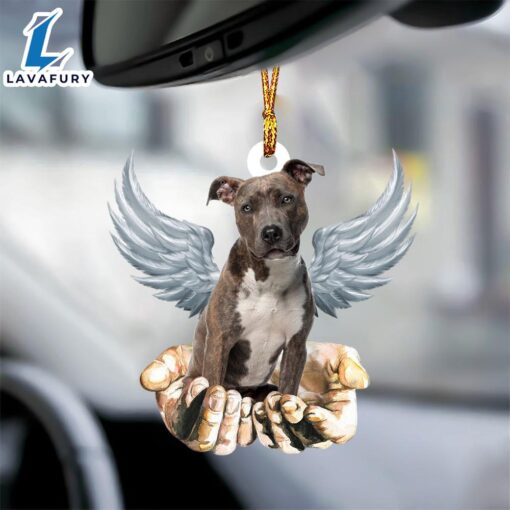 Staffordshire Bull Terrier Angel Dog Memorial Ornament, Gift For Christmas Dog Loves