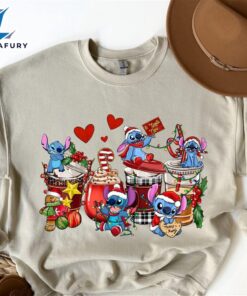 Stitch Christmas Coffee Sweatshirt, Disney…