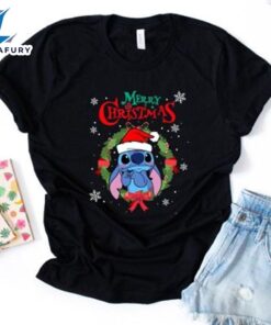 Stitch Merry Christmas Disney Tee…