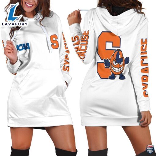 Syracuse Orange NCAA Classic White 3D Hoodie Dress