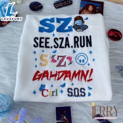 SZA Music Embroidered Sweatshirt Fashion…