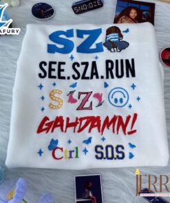 SZA Music Embroidered Sweatshirt Fashion…