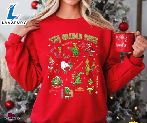 The Grinch Eras Tour Taylor Swift Sweatshirt  Merry Christmas Shirt