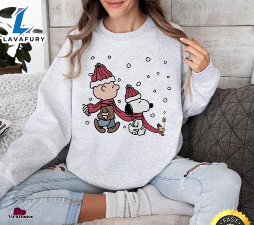 The Peanuts Snoopy Charlie Woodstock Christmas Sweatshirt  Merry Christmas Shirt