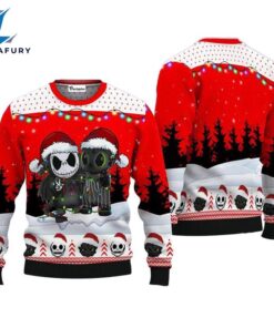 Toothless And Skellington Ugly Sweater