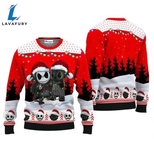 Toothless And Skellington Ugly Sweater