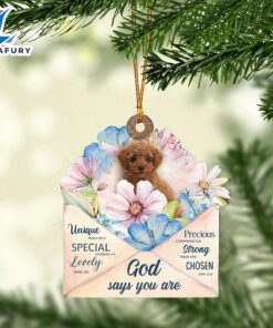 Toy-Poodle God Says You Ornament,…