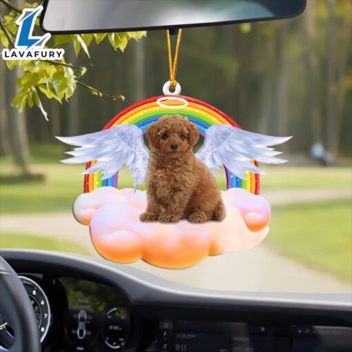 Toy-Poodle With Angel Wings Memorial Ornament, Gift For Christmas Dog Loves