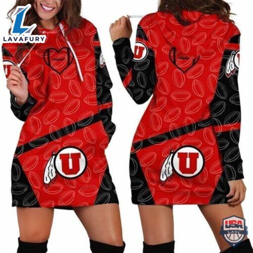 Utah Utes NCAA 3D Women Hoodie Dress