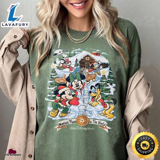 Vintage Disney Mickey Minnie Christmas Shirt  Merry Christmas Shirt