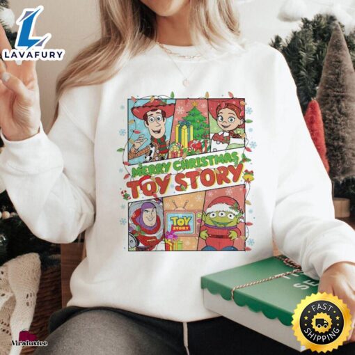 Vintage Disney Toy Story Disneyland Christmas Sweatshirt  Merry Christmas Shirt