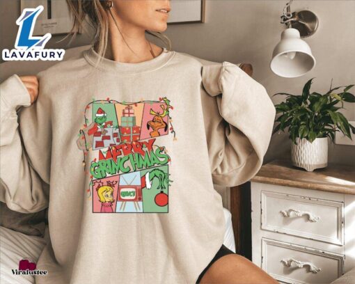 Vintage Grinch Christmas Sweatshirt, Christmas Gift For Your Family  Merry Christmas Shirt