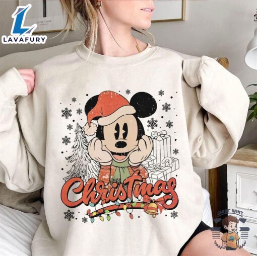 Vintage Retro Disney Mickey Christmas Sweatshirt