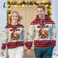 Vizsla Dog Merry Woofmas Christmas Sweatshirt & Hoodie   Gift Christmas