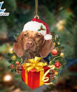 Vizsla-Dogs Give Gifts Hanging Ornament,…