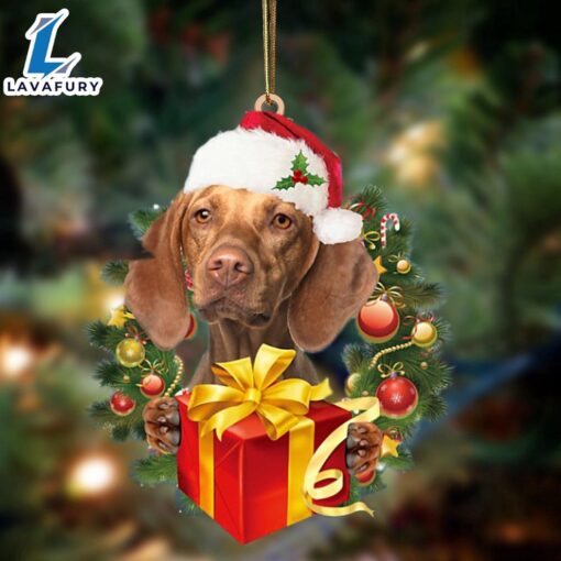 Vizsla-Dogs Give Gifts Hanging Ornament, Gift For Christmas Dog Loves