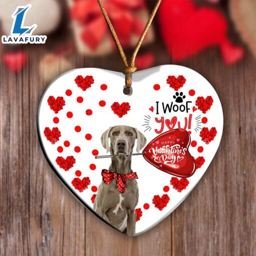 Christmas 2024  Weimaraner Happy Valentine’s Day Ornament, Gift For Christmas