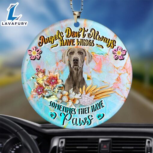 Christmas 2024  Weimaraner Sometimes They Have Paws Ornament, Gift For Christmas