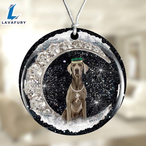 Christmas 2024  Weimaraner With Crown Diamond Ornament, Gift For Christmas