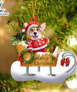 Welsh Corgi Merry Christmas Ornament,…