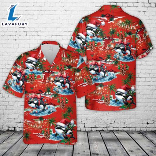 Whale Orca Christmas Hawaiian Shirt – Gift Christmas Hawaiian