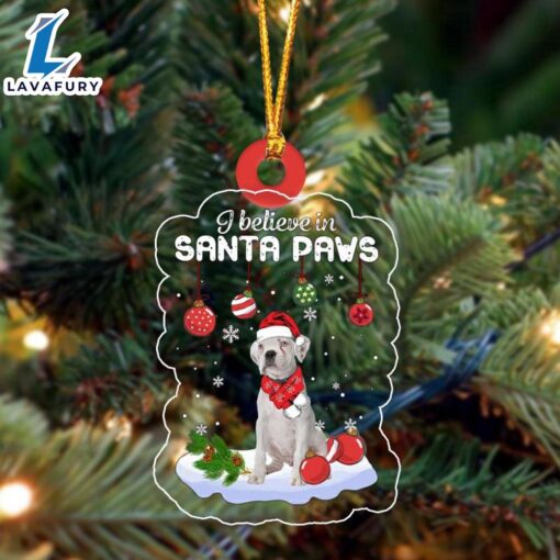 White Boxer 2 Christmas Ornament, Gift For Christmas Dog Loves