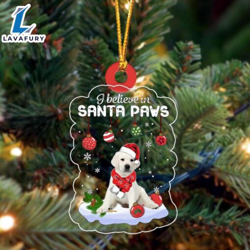 White Labrador Christmas Ornament, Gift For Christmas Dog Loves