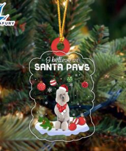 White Standard Poodle Christmas Ornament,…