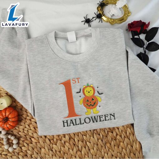 Winnie The Pooh Cartoon Halloween Embroidered Sweatshirt Fashion Style