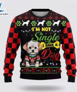 Xmas Maltese Dog Ugly Christmas Sweater For Men And Women  Gift Dog Loves