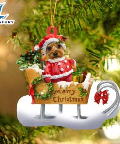 Yorkshire Terrier Merry Christmas Ornament,…