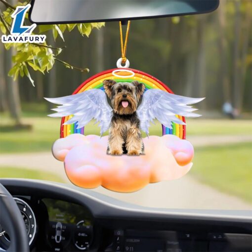 Yorkshire-Terrier With Angel Wings Memorial Ornament, Gift For Christmas Dog Loves