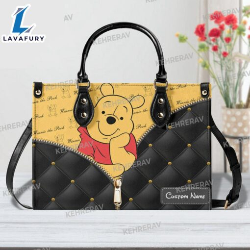 Adorable Winnie The Pooh Custom & Vintage Leather Handbag