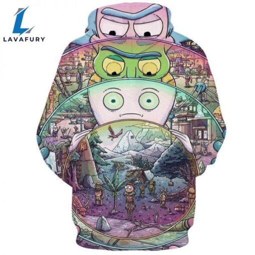 Amazing Multiverse Matrix  Rick And Morty 3D Hoodie